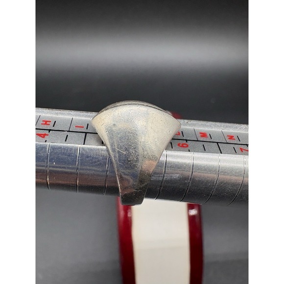 Sterling Geometric Pyramid Ring Pointed Peak Statement Sz 5 DWL 925 - Picture 4 of 11